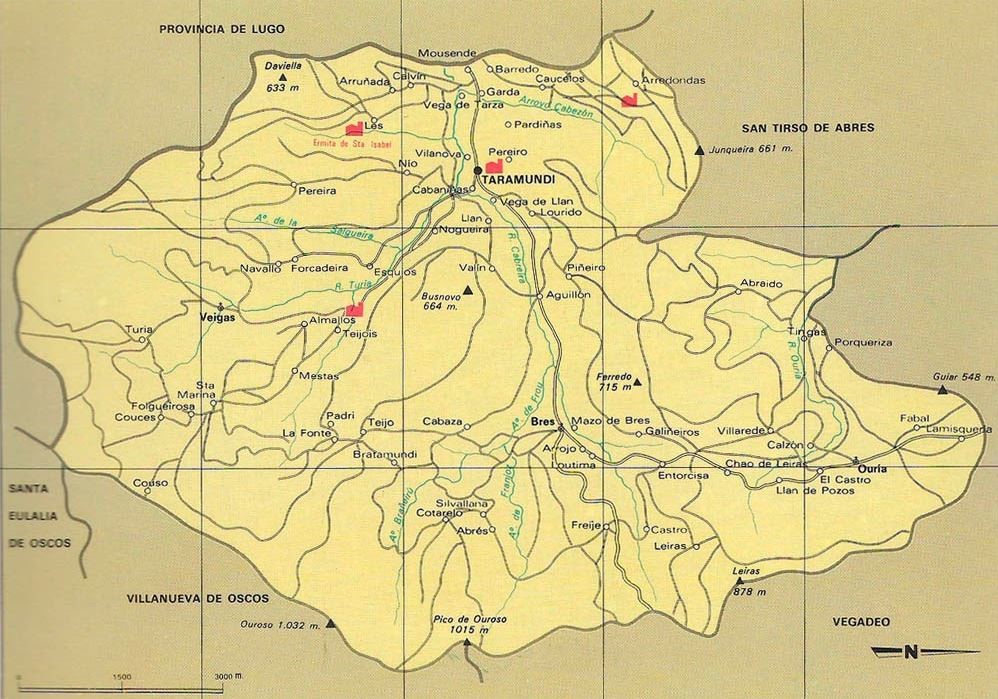 Mapa de Taramundi